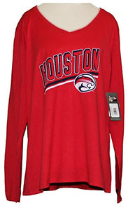 RussellApparel NCAA University of Houston Women's Long Sleeves V-Neck Shirt