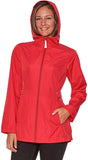 Jones New York Women's Rain Jacket Parka In A Pocket Windbreaker