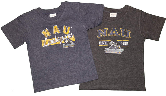 Pro Edge NCAA Northern Arizona University Toddlers 2Pc Heather Crew Neck Tees