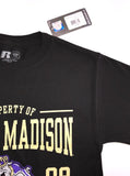 NCAA JMU James Madison University Mens' 1908 Dukes Cotton Crew Neck Tee (Black)