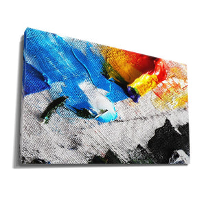 Colorful Oil Texture Sketches Abstract Art Background Red Blue Black Yellow Orange White Modern Art insigne Wrapped Wall Art Picture Print Canvas
