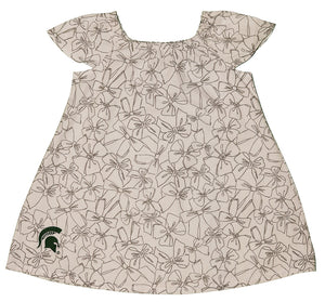 NCAA MSU Michigan State University Infants/Toddlers Cap Sleeves Dress