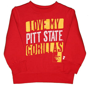 RussellApparel NCAA Pittsburgh State University Infants/Toddlers Fleece Crew Neck