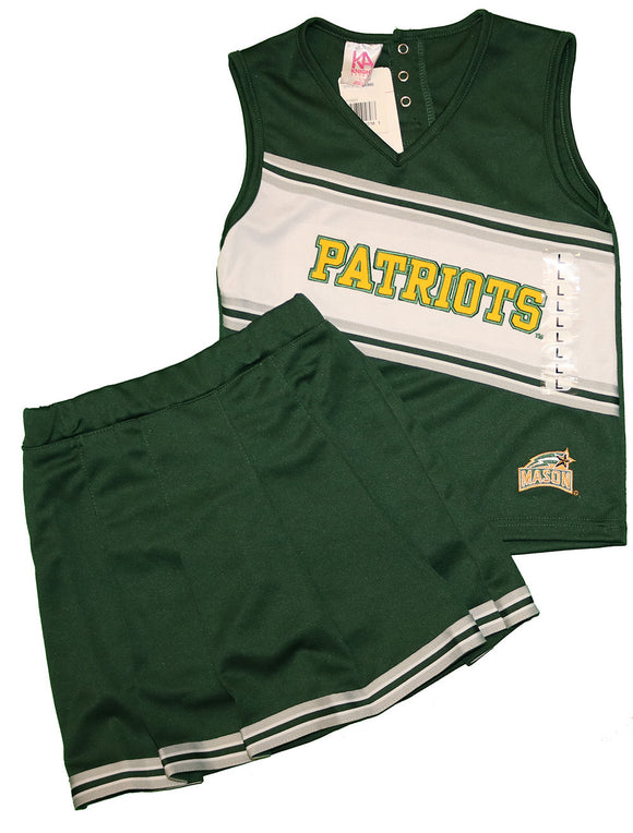 NCAA GMU George Mason University Girls Sleeveless Cheerleader Set