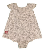 NCAA IU Indiana University Hoosiers Infant Toddler 2-Piece Cap Sleeves Dress with Bloomer Set