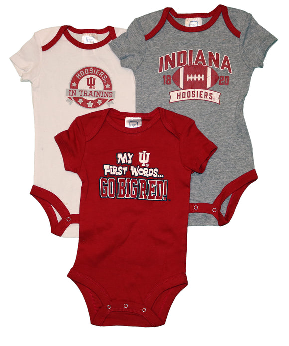 iu gear NCAA IU Indiana University Hoosiers Baby Fan Gear 3pc Cotton Envelope – Emayzing