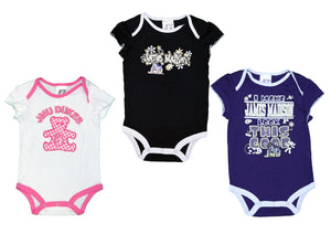 Pro Edge JMU James Madison University Baby Fan Gear 3pc Bodysuit