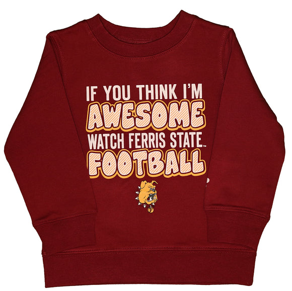 NCAA FSU Ferris State University Bulldogs Crew Neck Fleece