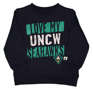 NCAA UNCW University of North Carolina-Wilmington Love My Seahawks Toddlers' Crew Neck Fleece