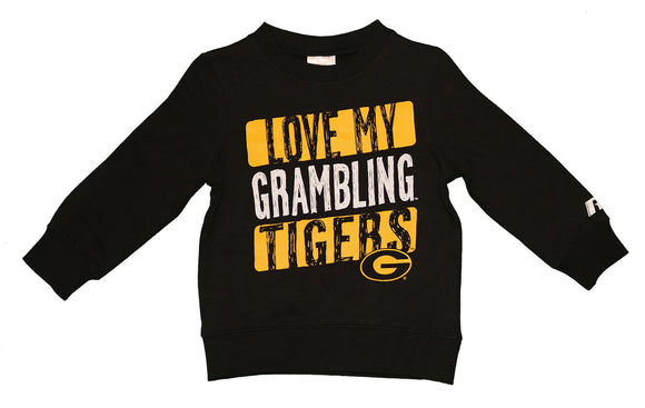 NCAA GSU Grambling State University Love My Tigers Toddlers' Crew Neck Fleece