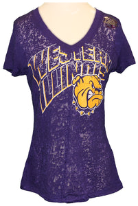 NCAA WIU Western Illinois University Leathernecks Women's Scoop Neck Tee