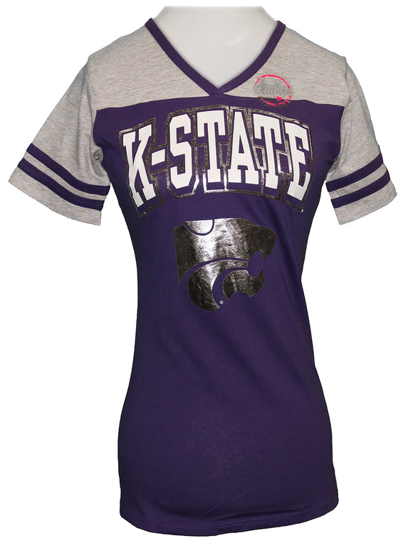 NCAA KSU Kansas State University Wildcats Women's Scoop Neck Tee